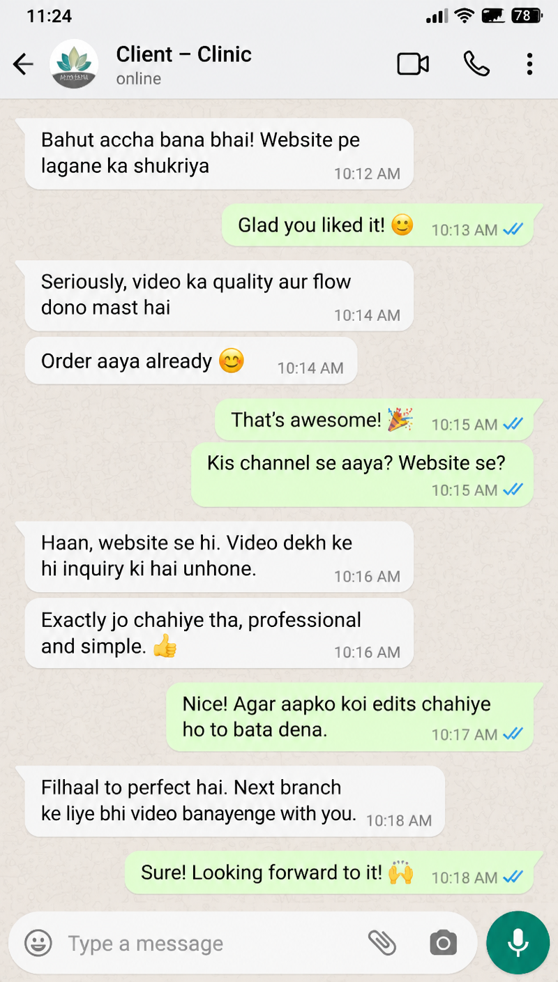 Feedback from Client, Clinic